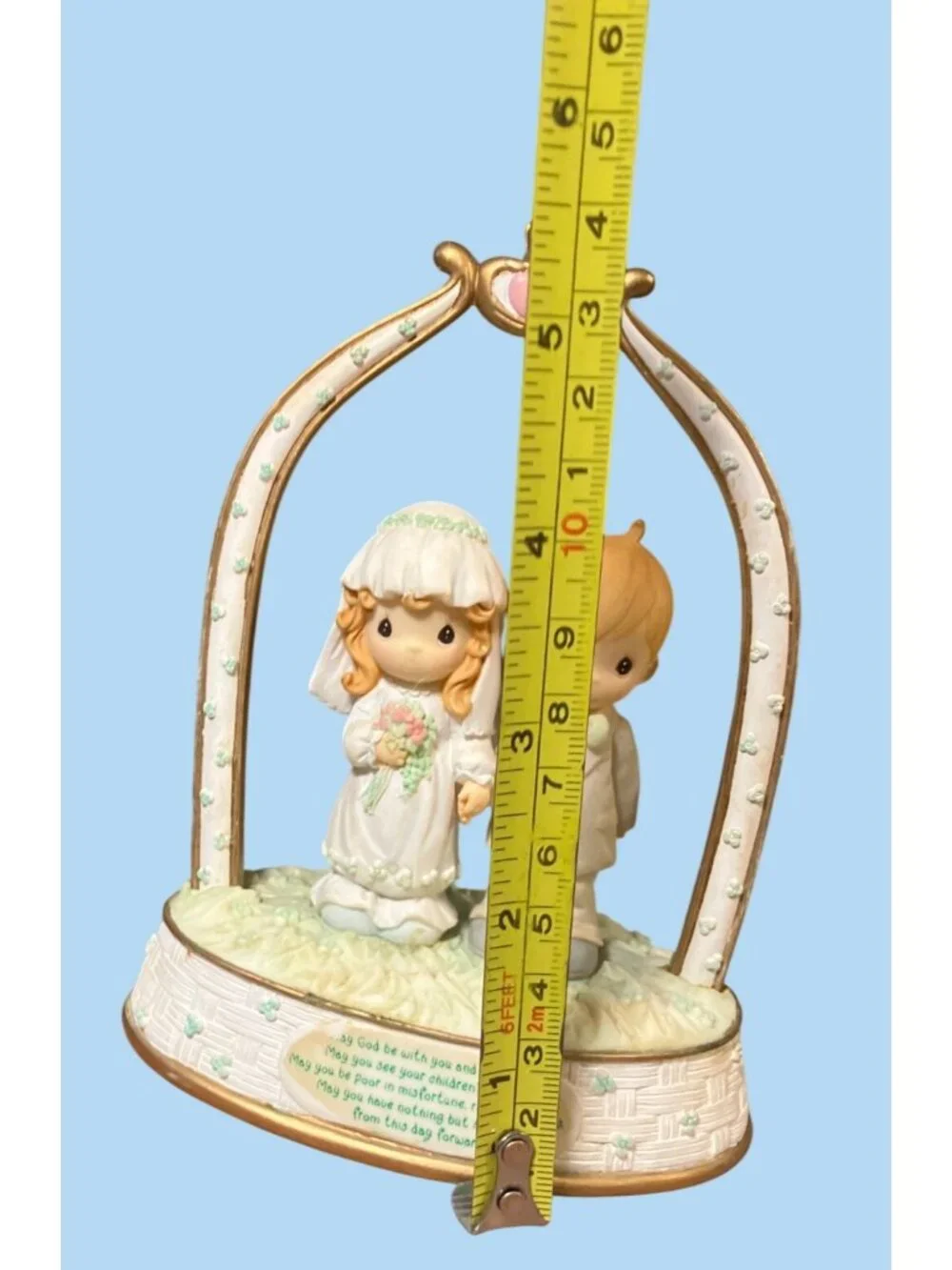 Precious Moments 2003 Wedding Figurine Bride and Groom Under Arch